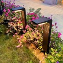 Lámpara solar de jardín 1 unidad Impermeable 41,3 x 9 x 16,2 cm Con estaca de 16 cm LED ABS y PC Negra Luz blanca cálida Para el sendero y el jardín 4