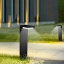 Lámpara solar de jardín 1 unidad Impermeable 41,3 x 9 x 16,2 cm Con estaca de 16 cm LED ABS y PC Negra Luz blanca fría Para el camino y el jardín 5