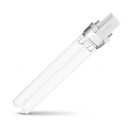 Lámpara UVC 11 W 60 V Doble tubo 240 mm Vidrio transparente y base blanca con dos pines Luz blanca fría 5500–7000 K Para dispositivo con casquillo G23 1