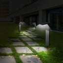 Lampe de jardin solaire 1 pièce Étanche 41,3 x 9 x 16,2 cm Avec piquet 16 cm LED ABS et PC Noir Lumière blanche froide Pour allée et jardin 6