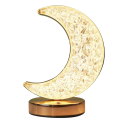Lampe de nuit tactile en forme de croissant de lune 19,5 x 10 cm LED alimentation USB 3 couleurs blanc chaud, blanc froid, lumière naturelle avec réglage d'intensité 5