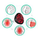 Lampe de physiothérapie infrarouge avec ampoule LED 54W E27 Lumière rouge 660nm 850nm Thérapie musculaire Soulagement de la douleur Régénération 100-240V 3