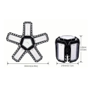 Lampe de plafond LED pliable pour garage 80W E27 Éclairages réglables avec 5 panneaux Éclairage super lumineux atelier blanc chaud 3
