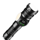 Lampe de poche LED puissante avec lumière latérale COB, zoom, affichage de la batterie, chargement USB et 5 modes pour une utilisation en extérieur 1
