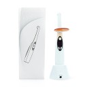 Lampe de polymérisation dentaire sans fil 2200 mW/cm² technologie LED avec base de chargement blanche photopolymériseur dentaire pour obturation 2
