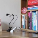 Lampe LED avec clip et bras flexible en forme de col de cygne Alimentation par USB 5 V Câble 118 cm avec interrupteur Hauteur 27,6 cm Lumière 3