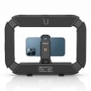 Lampe LED portative avec cage pour téléphone et appareil photo Température réglable 2500–8500 K Batterie 8000 mAh 20 W CRI 96+ Noire Pour vlogs 1