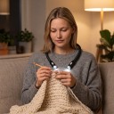 Lampe LED rechargeable pour le cou avec corps flexible 2 têtes lumineuses 3 niveaux de luminosité USB-C Légère Pour la lecture le tricot 3