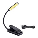Lampe LED rechargeable pour livre avec clip 9 LED Contrôle tactile 3 couleurs de lumière Dimming progressif Batterie 600 mAh Bras flexible 17 cm 1