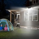 Lampe LED solaire avec capteur de mouvement 100 LED 13 x 9,5 cm Noire IP65 Étanche 3 modes Angle d'éclairage 270° Éclairage mural pour le jardin 7