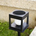 Lampe solaire à colonne 11,8 x 11,8 x 11,5 cm ampoules LED de lumière blanche froide IP65 pour une utilisation extérieure sur des poteaux en bois 3
