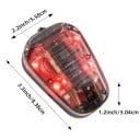 Lampe tactique pour casque 8,38 x 5,58 x 3,04 cm Lampe de nuit infrarouge clignotante Coccinelle BOOIU Lampe de signalisation pour le camping 2