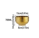 Λαμπερό μπολ φαγητού 700 ml 15 × 7,8 × 8 cm από ανοξείδωτο χάλυβα, σερβιριστικό μπολ για συνοδευτικά, σάλτσες και μικρότερες μερίδες φαγητού 5
