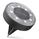 Lămpi solare de pământ 8 bucăți Lămpi LED impermeabile IP68 cu țăruș 10,1 x 8,6 cm Lumină caldă Iluminare pentru alei, curte, gazon și grădină 6