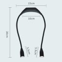Lampička na krk LED Dve ohybné ramená 3 farby svetla a 9 režimov Napájanie 2x AA 30 x 15 cm Na čítanie pletenie a kempovanie 10