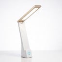 Lampka LED biurkowa składana z możliwością ładowania z dotykowym włącznikiem 8 x 5,3 x 27,5 cm 5 V ABS Biała Lampa do nauki i na nocny stolik 4