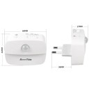 Lampka nocna LED do gniazdka 64 x 44 mm z czujnikiem ruchu Ciepła Zimna Naturalna biel Bezprzewodowa lampka dla dzieci ABS PC Sypialnia Korytarz 2