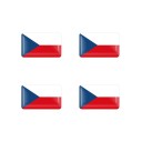 Landsflag klistermærker 4 stk. 12