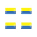 Landsflag klistermærker 4 stk. 4