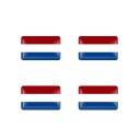 Landsflag klistermærker 4 stk. 10
