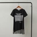 Lång asymmetrisk T-shirt för kvinnor 2