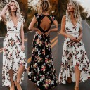 Lang blomstret boho-kjole 1