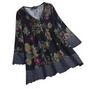 Lang bluse til kvinder med print 8