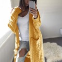 Lång cardigan för kvinnor med fickor 5