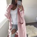 Lång cardigan för kvinnor med fickor 4