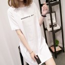 Lang dame-t-shirt med slids 3