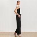 Lang damejumpsuit med sløjfer 1