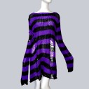 Lang stribet sweater med slidser til kvinder 7