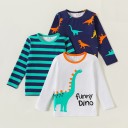 Langærmede T-shirts til piger, 3 stk. T2503 3