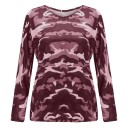 Langærmet camouflage-T-shirt til kvinder 11