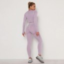 Langærmet crop top og leggings til kvinder 9