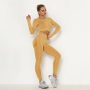 Langærmet crop top og leggings til kvinder 11