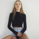 Langærmet crop top til kvinder A1354 1