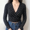 Langærmet crop top til kvinder A1355 1