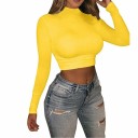 Langærmet crop top til kvinder B359 6
