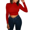 Langærmet crop top til kvinder B359 4