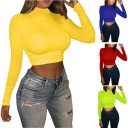 Langærmet crop top til kvinder B359 2