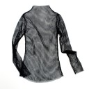 Langærmet mesh-T-shirt til kvinder 5