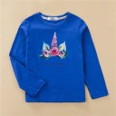 Langærmet T-shirt til piger A3149 3