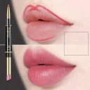 Langanhaltender Lippenstift und Lipliner 2 in 1 Matter Lippenstift und Liplinerstift, wasserfeste Kosmetik 6