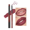 Langanhaltender Lippenstift und Lipliner. Matte Lippenstift- und Lipliner. Wasserfeste Kosmetik 10