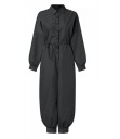 Långärmad skjorta jumpsuit för kvinnor 12