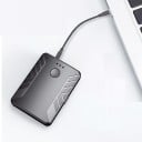 Langaton bluetooth-adapteri äänen siirtoon Bluetooth 5.0 Kantama 10 m Liitäntä 3,5 mm jack ja Micro USB Tasainen suorakulmainen muoto Kaapelit 2