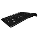 Langaton Bluetooth-numeronäppäimistö nopeaa numeroiden syöttämistä varten Membraanikytkimet Virtalähde 2x AAA Musta muovi 13,4 x 10,5 x 2,2 cm 4