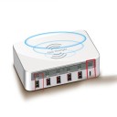 Langaton latausasema 5x USB ja 1x USB-C Nopean latauksen Quick Charge 3.0 Jännite- ja virranäyttö Kokonaisteho 100 W Valkoinen 3