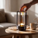 Langaton LED-pöytälamppu Kosketus 17,5 x 9 cm 3 valon väriä Akut Lataus USB-C Yövalo Sisätiloihin ja terassille 6